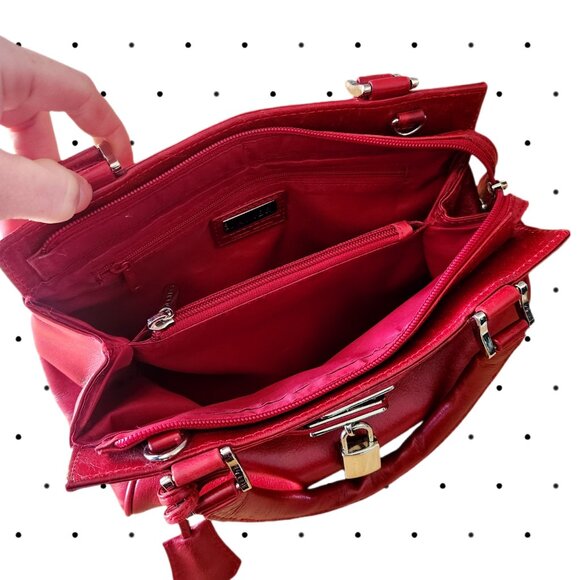 Danir Leather purse, red wine color - Picture 5 of 6